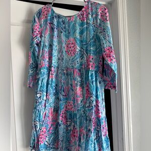 Lilly Pulitzer Blue and Pink Floral Dress